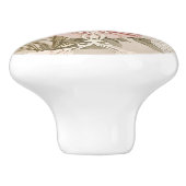 Vintage Rose hinter der Spitze Keramikknauf (Seitenansicht)