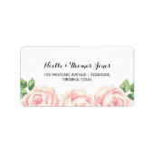 Vintage Rose Hochzeit Adressaufkleber (Vorne)