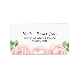 Vintage Rose Hochzeit Adressaufkleber