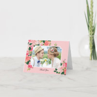 Vintage Rose Hochzeit Dankeschön Karte