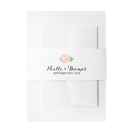 Vintage Rose Hochzeit Einladungsbanderole (Vorderseite Beispiel)