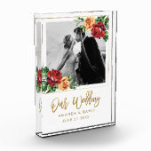 Vintage Rose Hochzeit Keepake Newlyweds Fotoblock (Links)