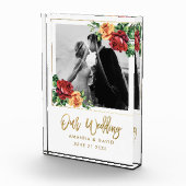 Vintage Rose Hochzeit Keepake Newlyweds Fotoblock (Rechts)