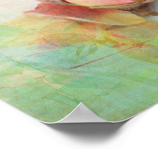 Vintage Rose Hochzeit Poster (Ecke)