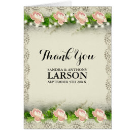 Vintage Rose & Hochzeit Vielen Dank