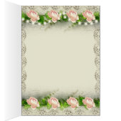 Vintage Rose & Hochzeit Vielen Dank (Innen (Rechts))