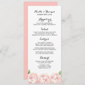 Vintage Rose Hochzeitmenükarten Menükarte (Vorne/Hinten)