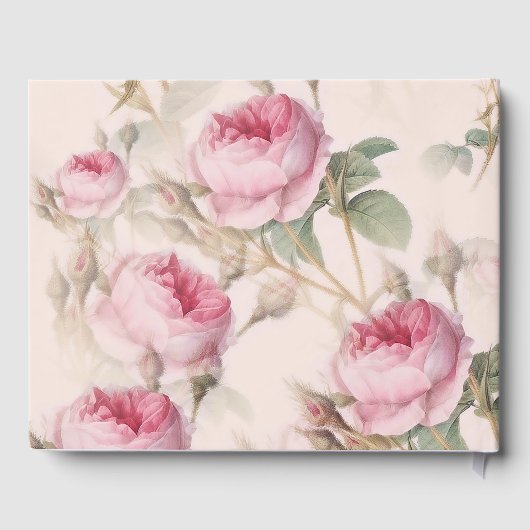 Vintage Rose Hochzeitsbuch Gästebuch (Rückseite)