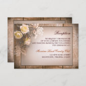 Vintage Rose Hochzeitsempfang Begleitkarte (Vorne/Hinten)