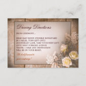 Vintage Rose Hochzeitsempfang Begleitkarte (Rückseite)