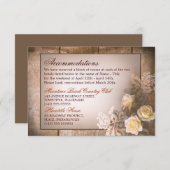 Vintage Rose Hochzeitskarte Begleitkarte (Vorne/Hinten)