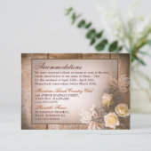 Vintage Rose Hochzeitskarte Begleitkarte (Stehend Vorderseite)