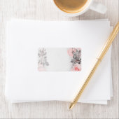 Vintage Rose Hochzeitskennzeichen Adressaufkleber (Insitu)