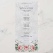 Vintage Rose | Hochzeitsprogramm Programm (Rückseite)