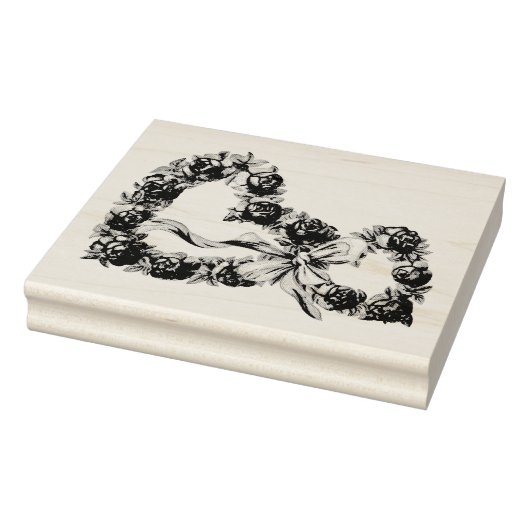 Vintage Rose hören Blumenkranz Hübsch Hochzeit Gummistempel (Stempel)