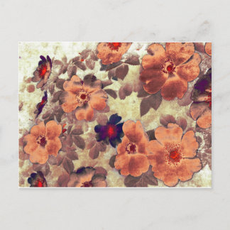 Vintage Rose Hüften Postkarte