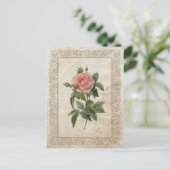 VINTAGE ROSE I POSTKARTE (Stehend Vorderseite)