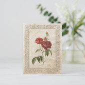 VINTAGE ROSE II POSTKARTE (Stehend Vorderseite)