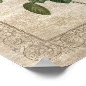 Vintage Rose III Botanisch Poster (Ecke)