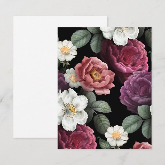 Vintage Rose Illustration Art (Vorne/Hinten)