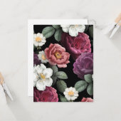 Vintage Rose Illustration Art Karte (Vorderseite/Rückseite Beispiel)