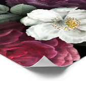 Vintage Rose Illustration Art Poster (Ecke)