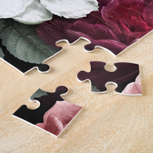 Vintage Rose Illustration Blume Kunst Puzzle (Seite)