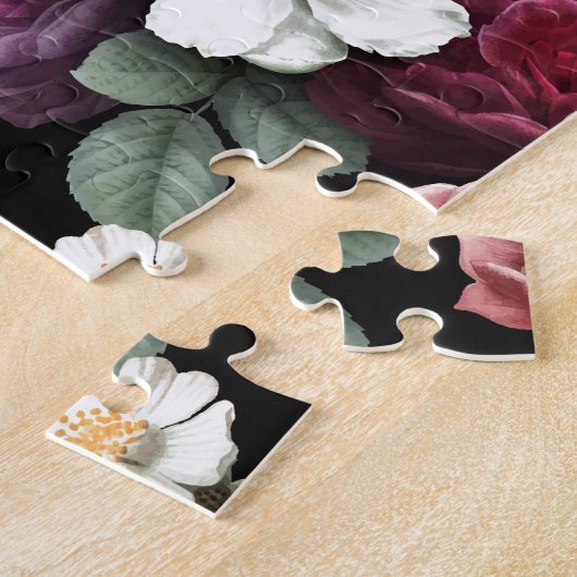 Vintage Rose Illustration Blume Kunst Puzzle (Seite)
