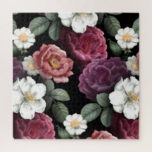 Vintage Rose Illustration Blume Kunst Puzzle