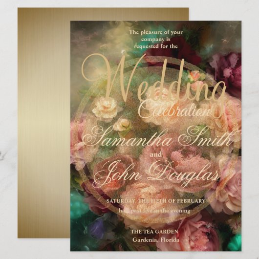 Vintage Rose im alten niederländischen Stil (Vorne/Hinten)