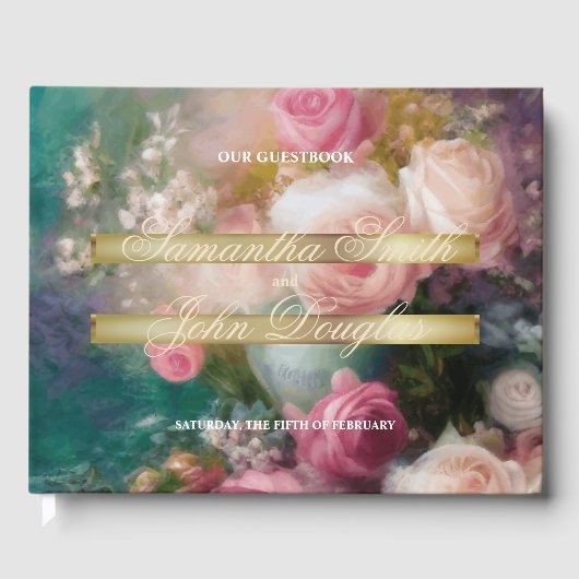 Vintage Rose im alten niederländischen Stil Gästebuch (Vorderseite)