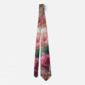 Vintage Rose im alten niederländischen Stil Krawatte (Rückseite)