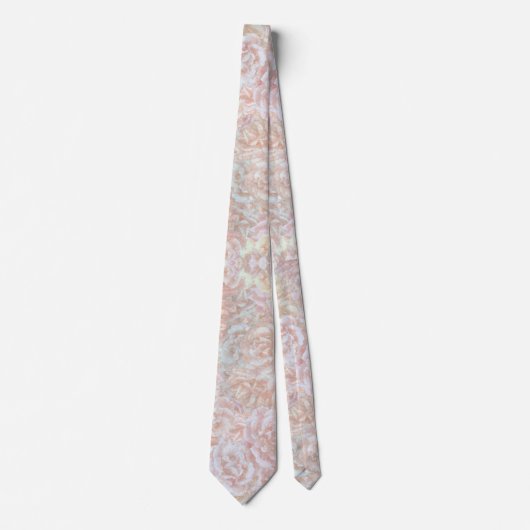 Vintage Rose in Creme - Blumenmuster Krawatte (Vorderseite)