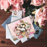 Vintage Rose in einer Vase, Van Gogh Postkarte<br><div class="desc">Vincent Van Gogh noch lebendiges Gemälde,  Vintage Rose in einer Vase Post-Impressionismus</div>