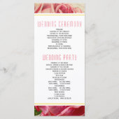 Vintage Rose in rosa Blumenzettel Programm (Rückseite)