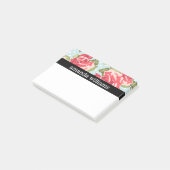 Vintage-Rose in Rosa Post-it Klebezettel (angewinkelt)