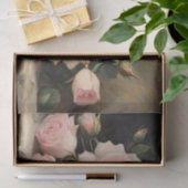 Vintage Rose in Rosa und Creme Seidenpapier (Geschenk)