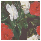 Vintage Rose in Rot und Weiß Stoff (Nahaufnahme)