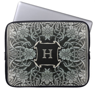 Vintage Rose in Schwarz Laptopschutzhülle