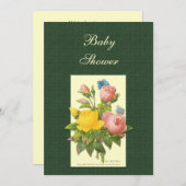 Vintage Rose individuelle Kinderduscheinladungen Einladung (Vorne/Hinten)