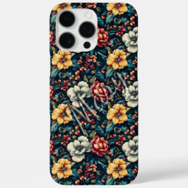 Vintage Rose Individuelle Name iPhone Gehäuse für iPhone 16 Pro Max Hülle