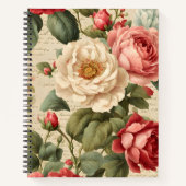 Vintage Rose-Junk-Journal-Notebook Notizblock (Vorderseite)