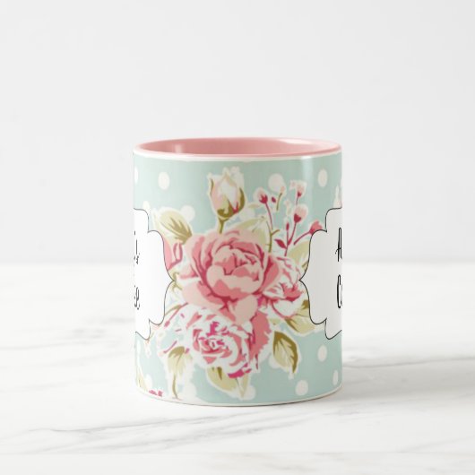 Vintage Rose Kaffee Tasse (Mittel)