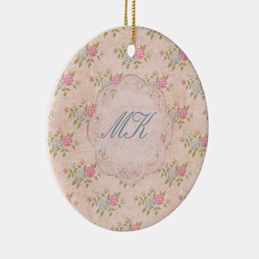 Vintage Rose Keramik Ornament (Rechts)