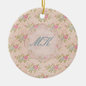 Vintage Rose Keramik Ornament (Vorne)