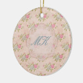 Vintage Rose Keramik Ornament (Links)