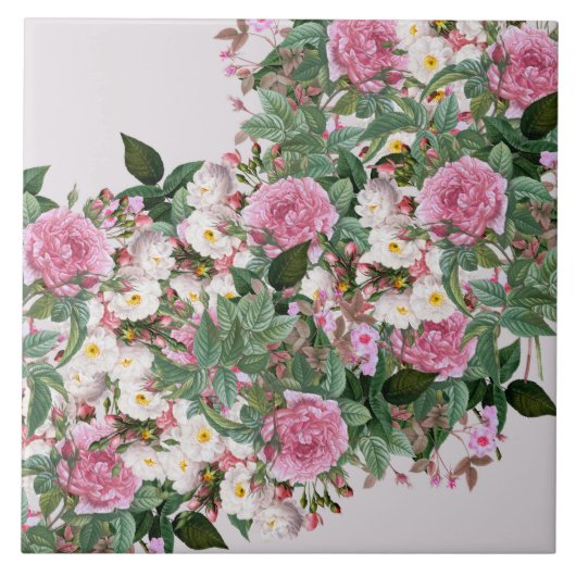 Vintage Rose Keramik Tile Fliese (Vorderseite)