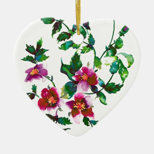 Vintage Rose Keramikornament (Vorne)