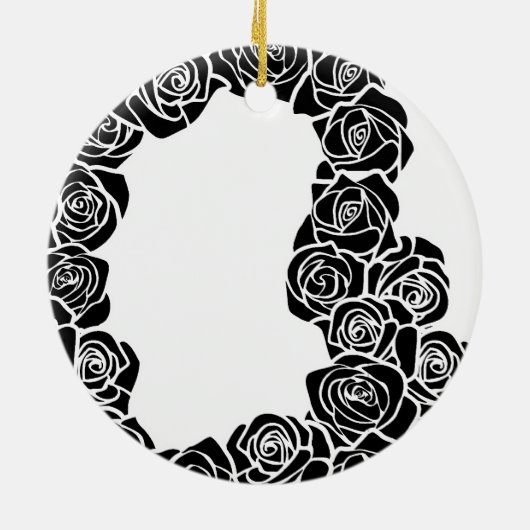 Vintage Rose Keramikornament (Hinten)