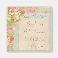 Vintage Rose Kinderdusche Save the Date